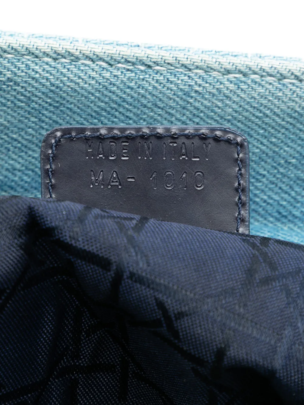 2000 Large Denim Cannage Acrylic Handles Lady Dior Satchel
