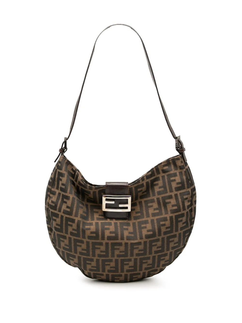 Fendi Pre-Owned 20th Century Zucca Canvas Croissant Hobo shoulder bag - Marrone