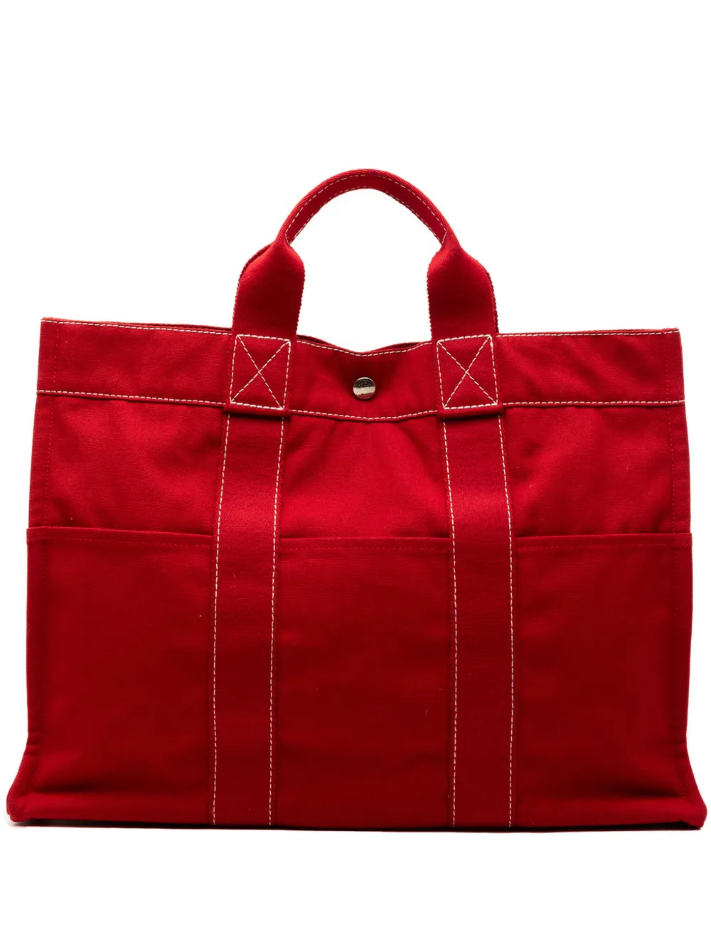 Hermès Pre-Owned 2000-2010 Canvas Sac Deauville MM tote bag - Rosso