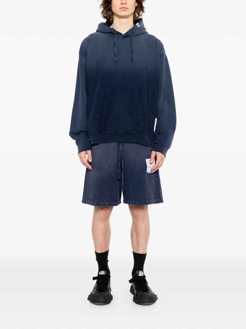 Maison MIHARA YASUHIRO Sun Faded Like sweat shorts Blauw