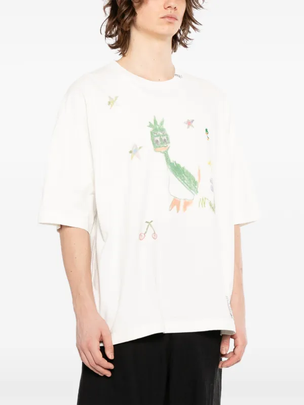 maison mihara yasuhiro Maison プリント Tシャツ Maison MIHARA YASUHIRO プリント Tシャツ | ニュートラル | FARFETCH JP