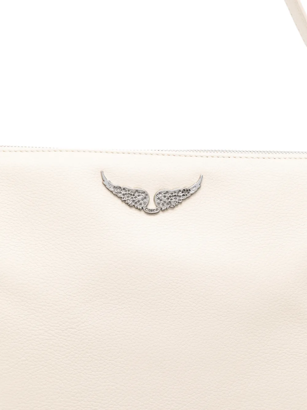 Zadig&Voltaire Jim schoudertas met vleugeldetail en handgreep Beige