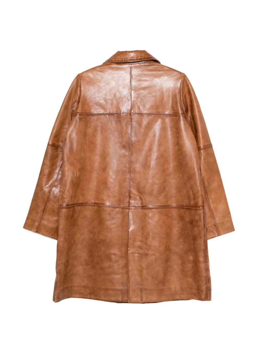 HERSKIND Shelly leather coat - Bruin