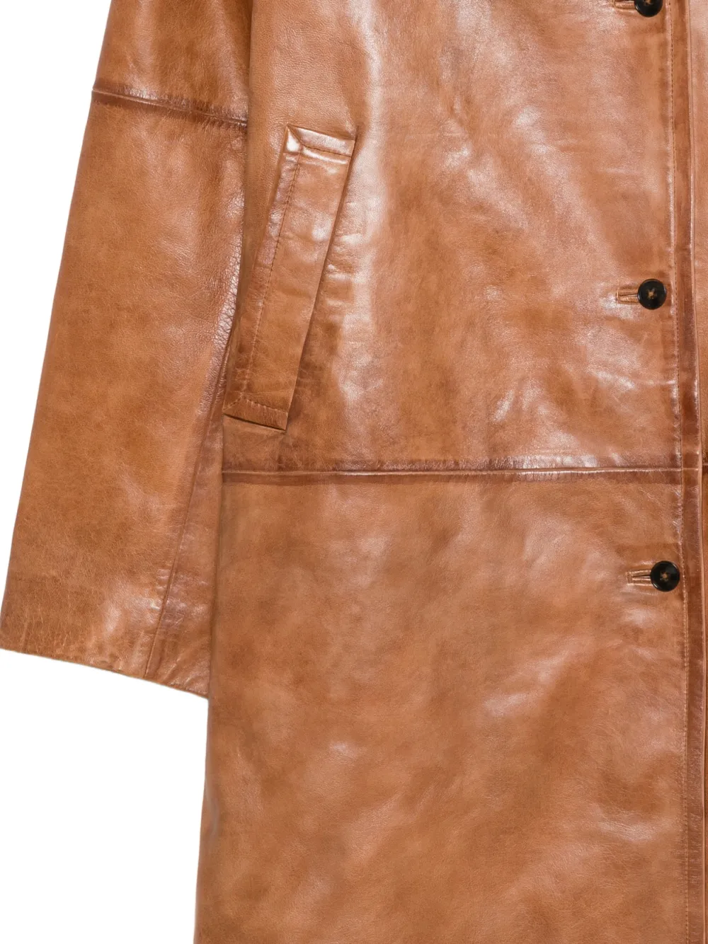  Herskind Shelly Leather Coat - Brown 