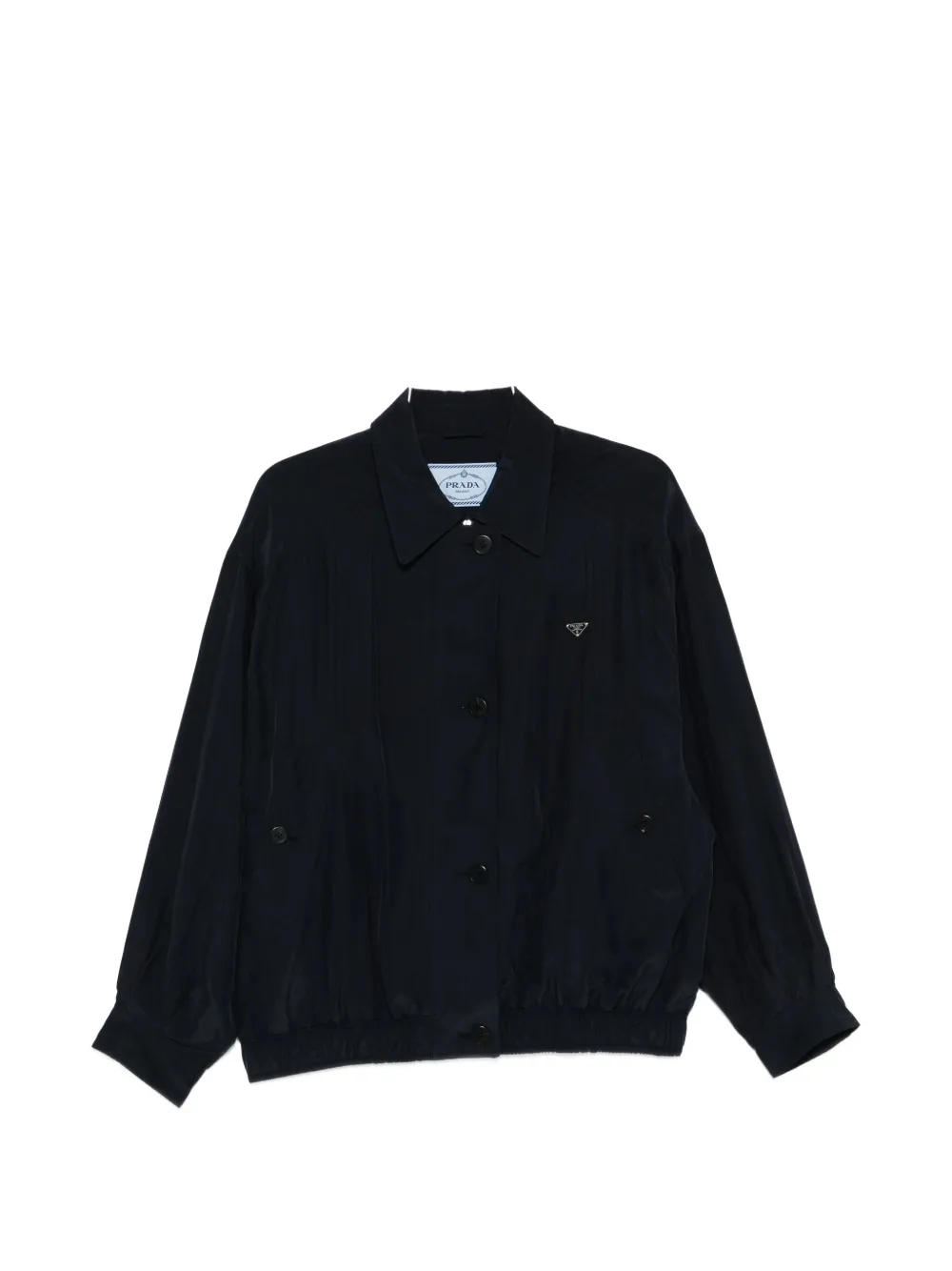 Prada button silk jacket - Blu