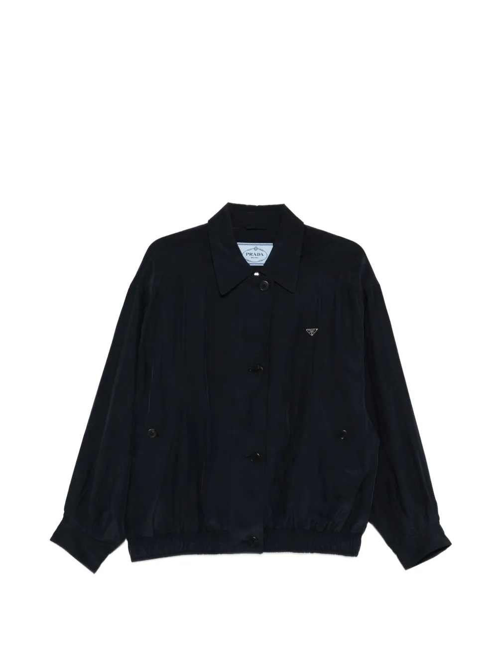 Prada button silk jacket - Blau