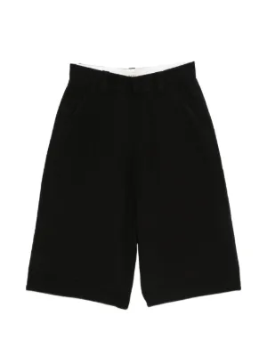 Alexander Wang ロゴストライプ リブミニショートパンツ | ブラック