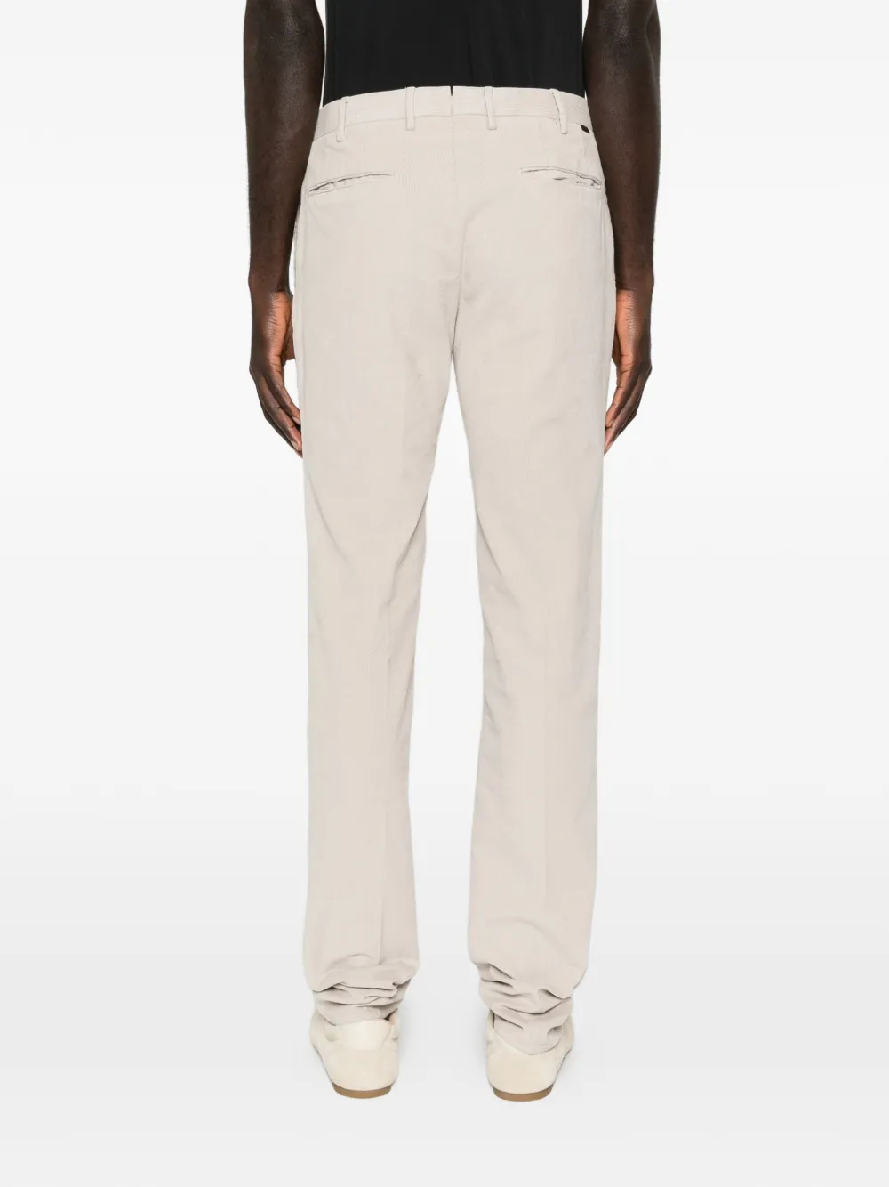 Incotex Ribfluwelen broek Beige
