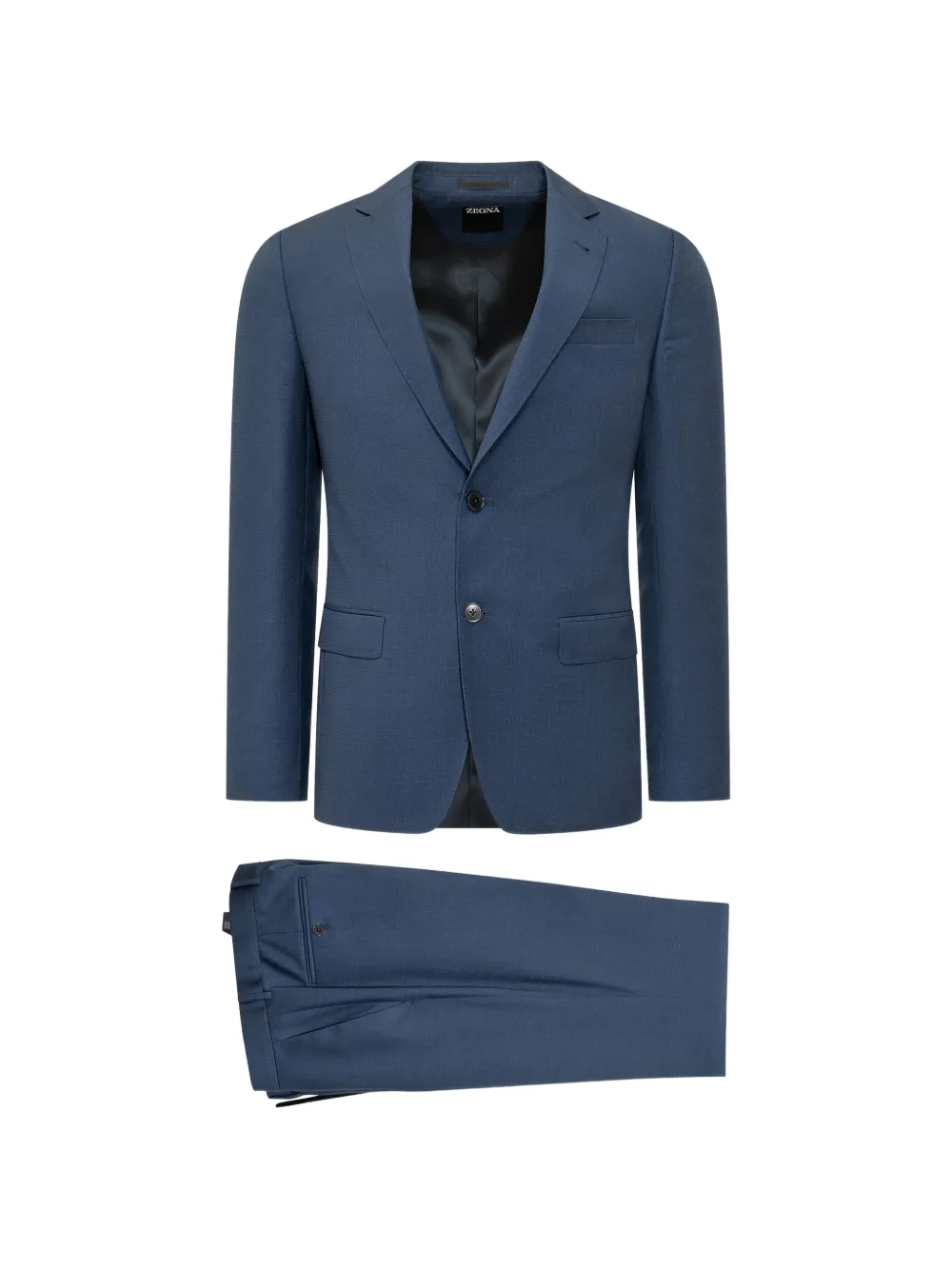 Zegna button-up wool suit - Blu