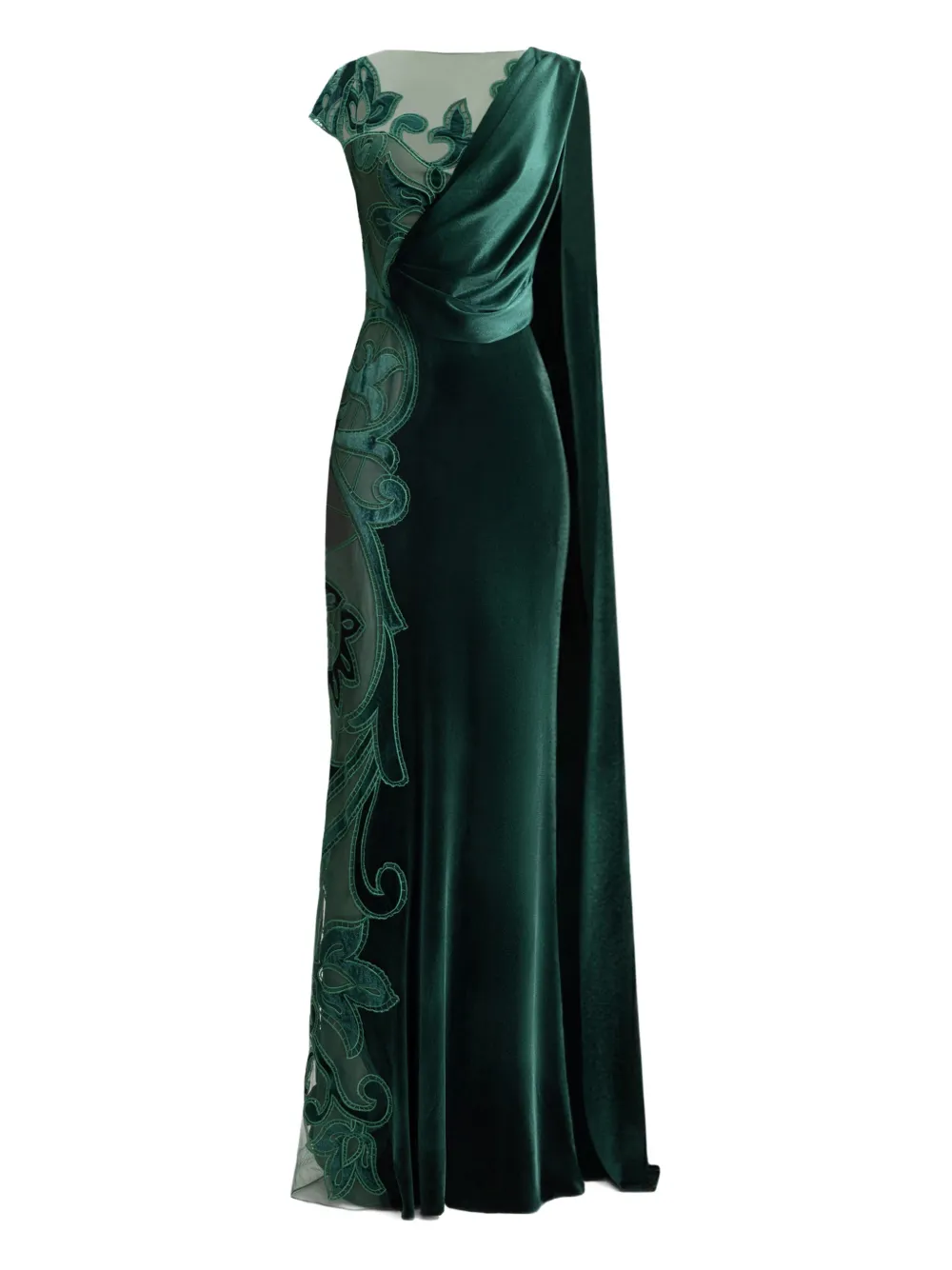 Gemy Maalouf draped velvet dress - Verde