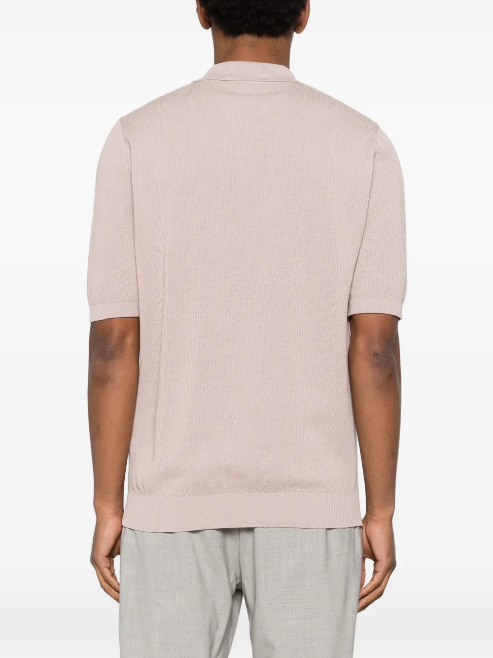 Eleventy T-shirt met kraag en korte mouwen Beige