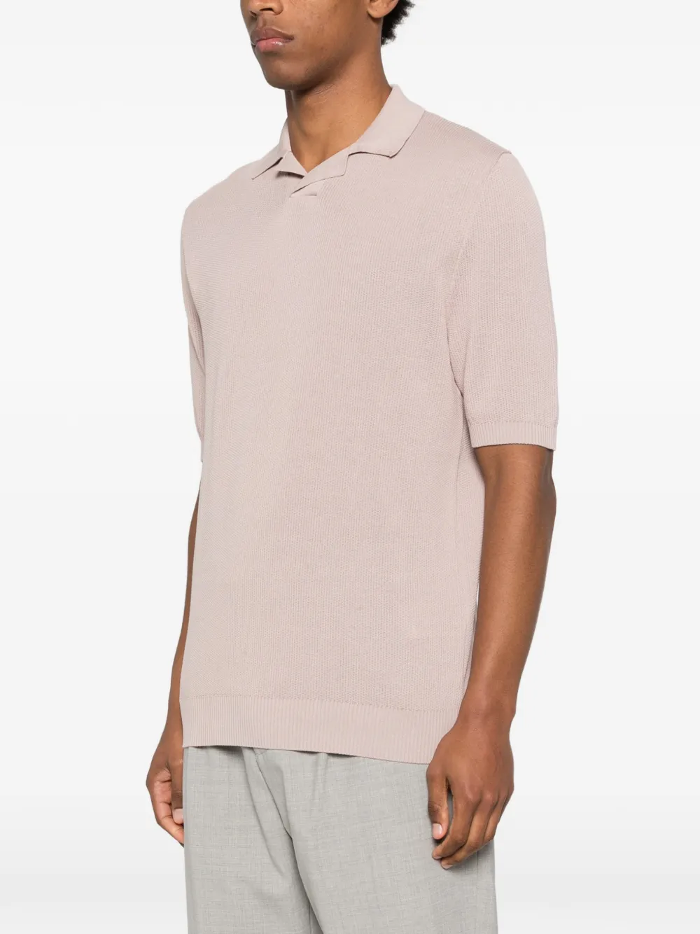 Eleventy T-shirt met kraag en korte mouwen Beige