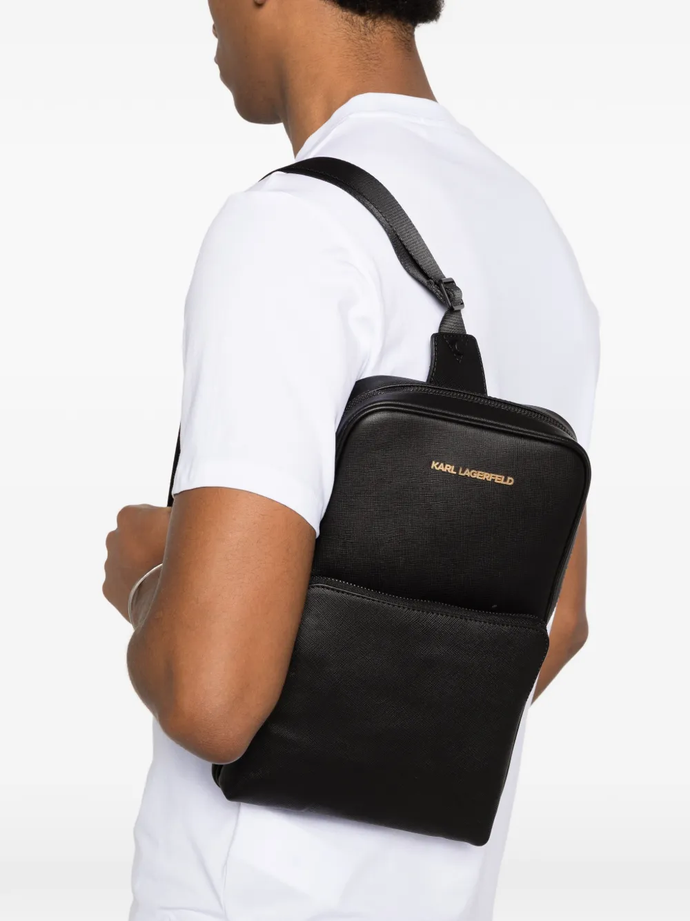  Karl Lagerfeld Logo-plaque Backpack - Black 