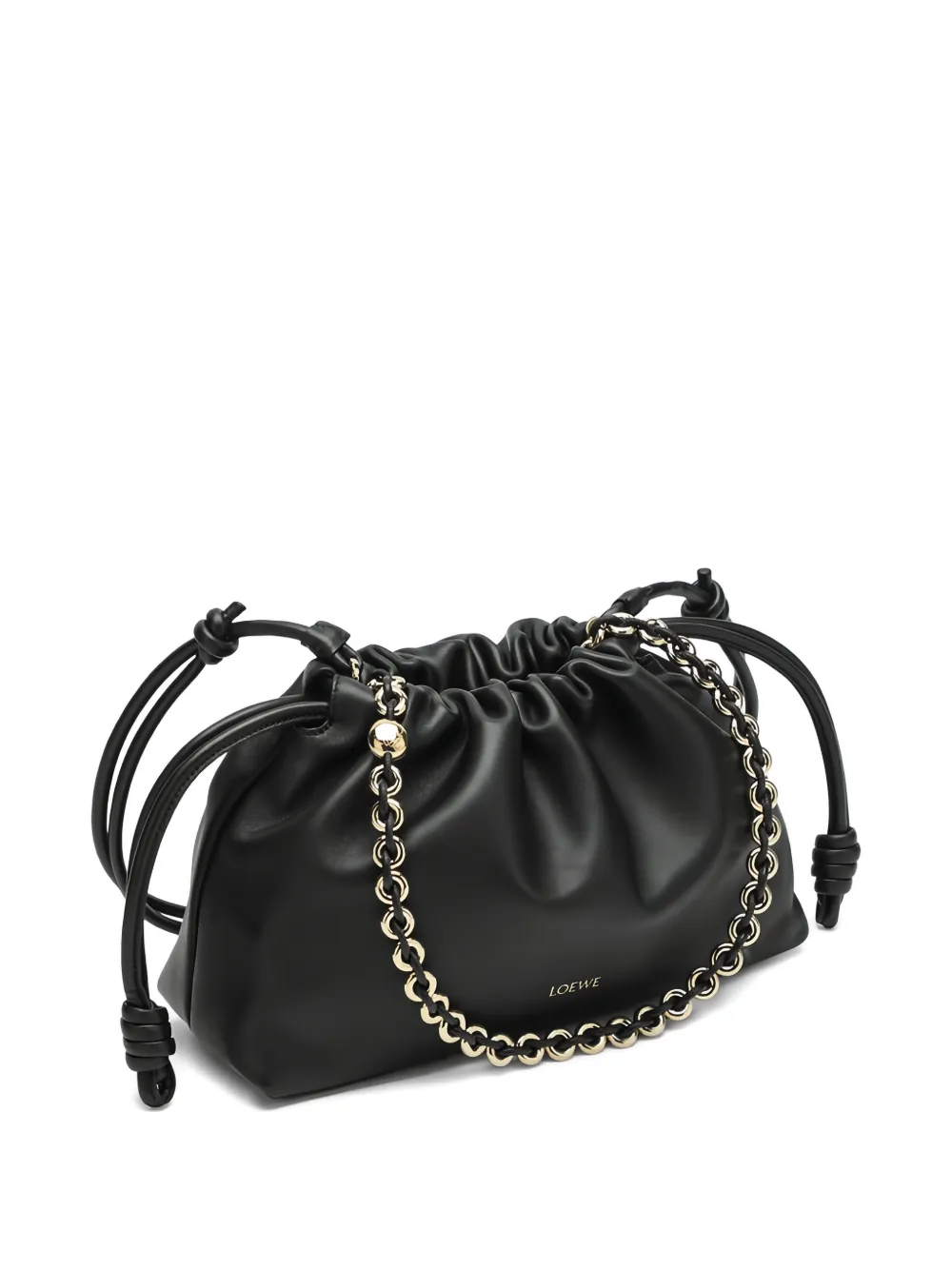 LOEWE Medium Flamenco portemonnee van nappa lamsleer Zwart