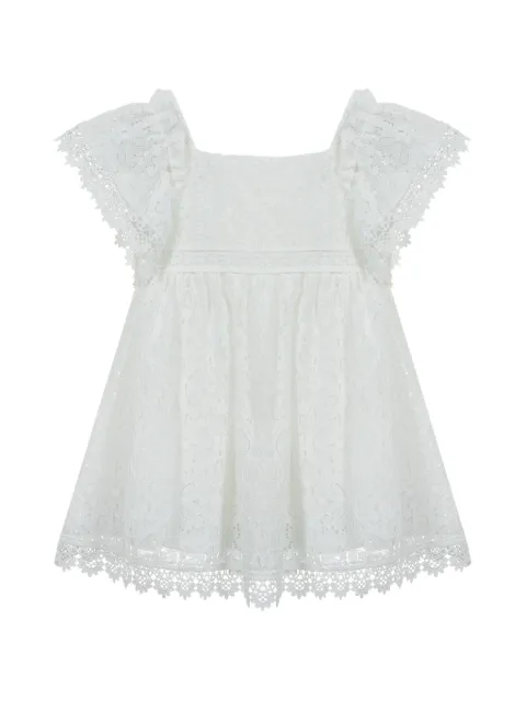 Lapin House lace bow-detail dress