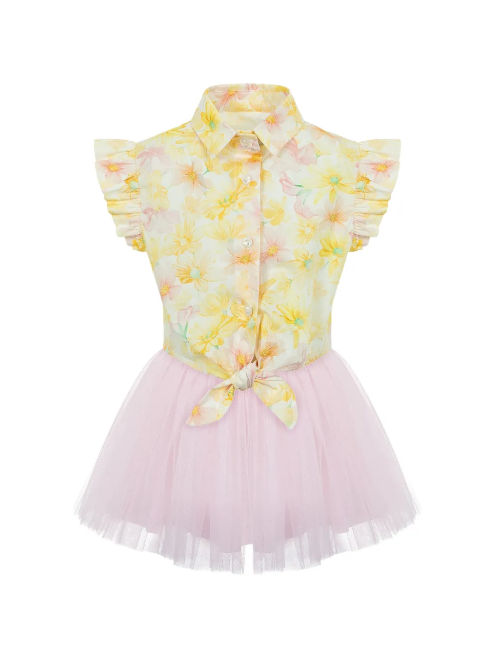 Lapin House ensemble robe volantée à fleurs - Rose Lapin House ensemble robe volantée à fleurs - Rose