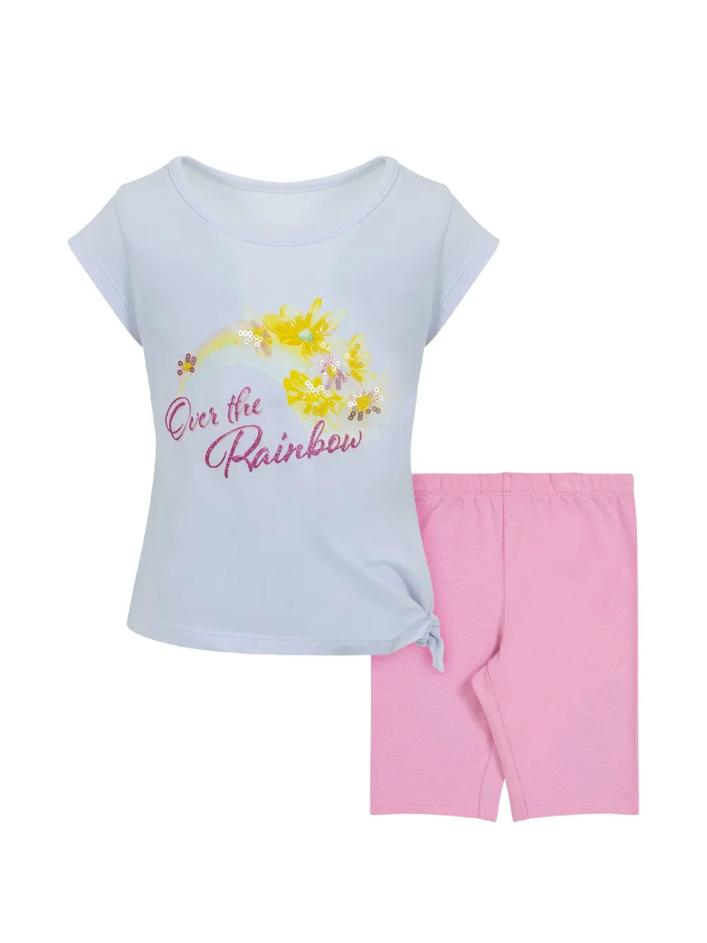 Lapin House Set con shorts a fiori - Bianco