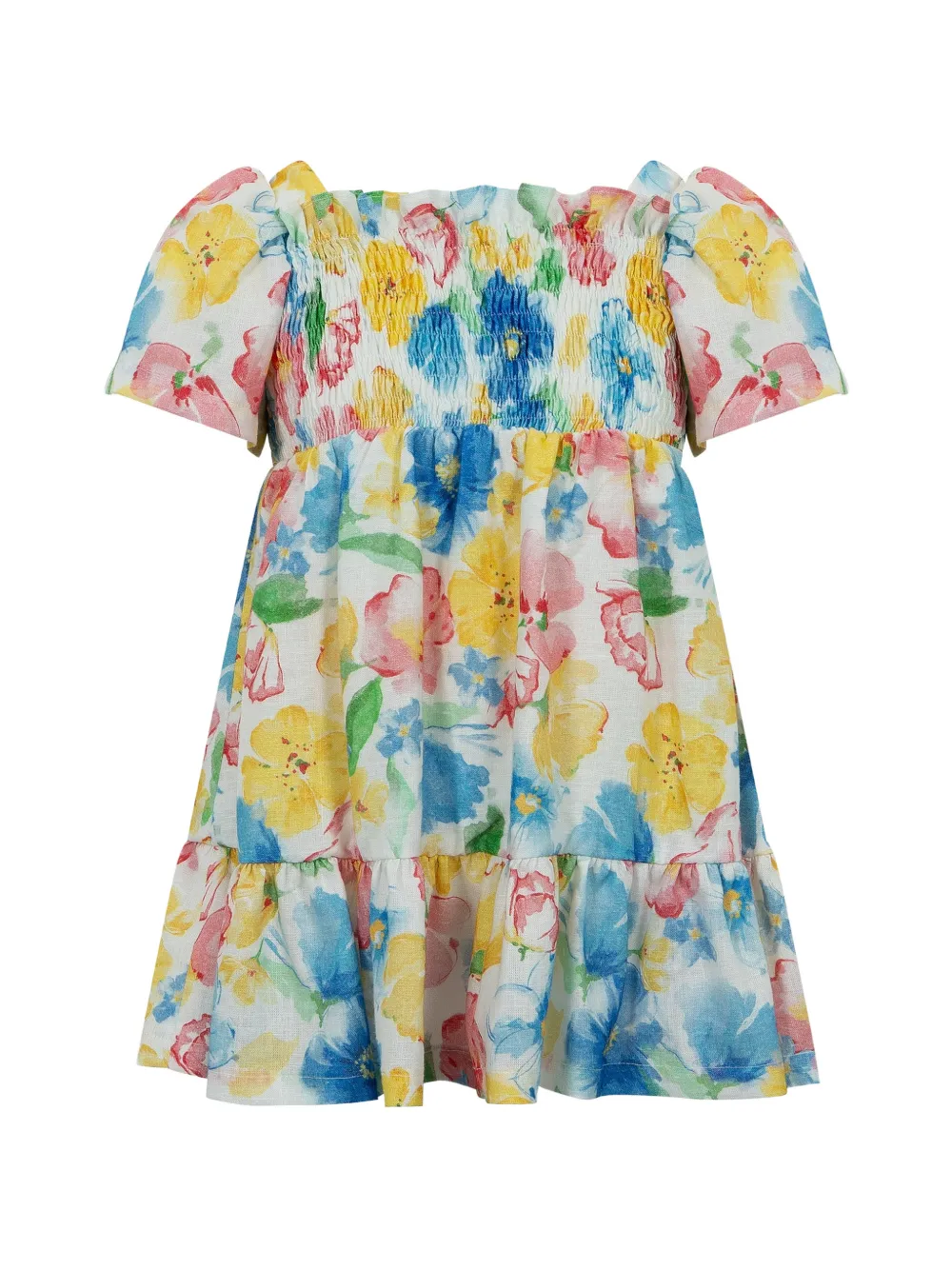 Lapin House Gelaagde jurk met bloemenprint Wit