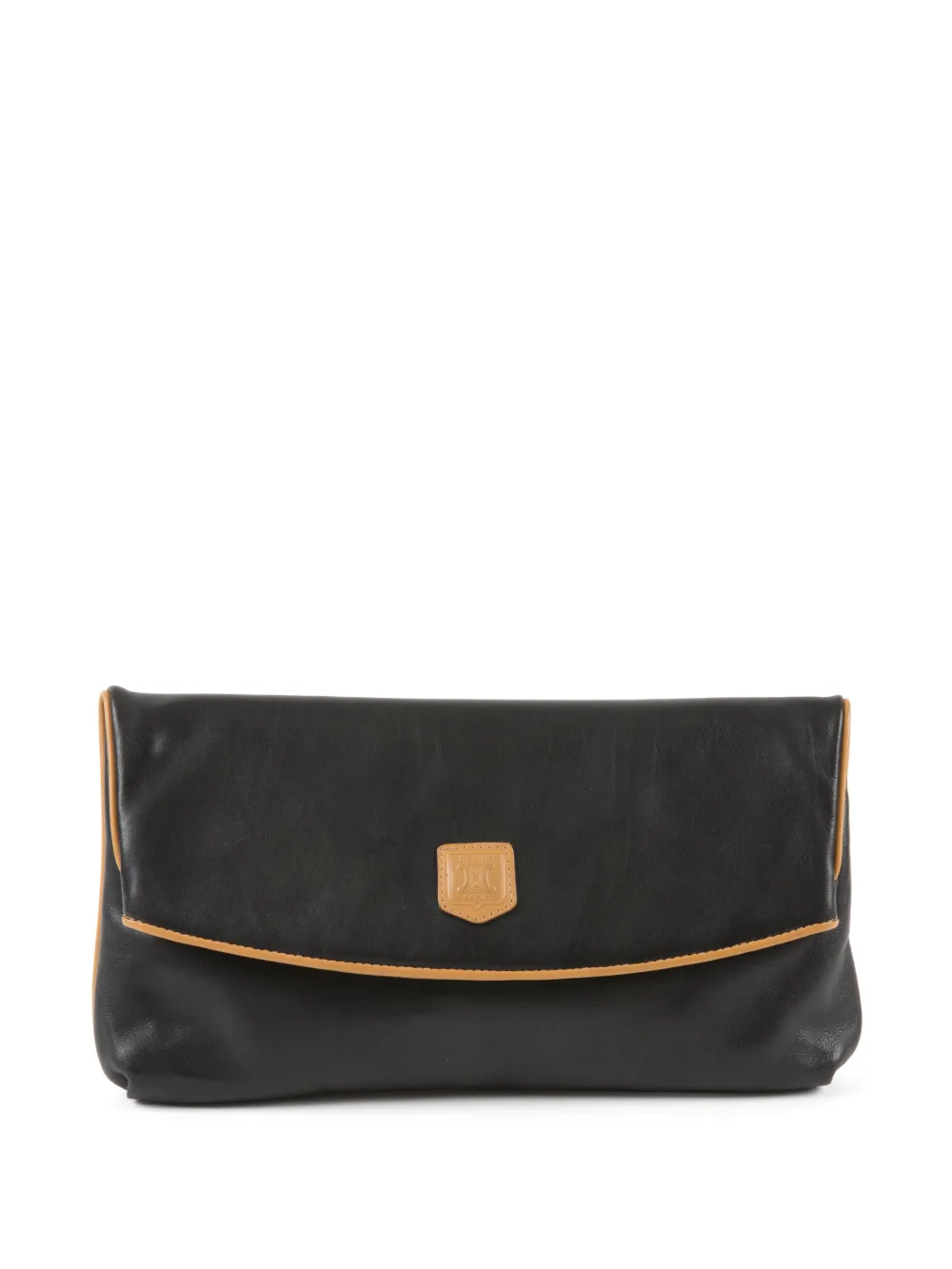 Celine Pre-Owned 1990s Triomphe leather clutch bag - Nero