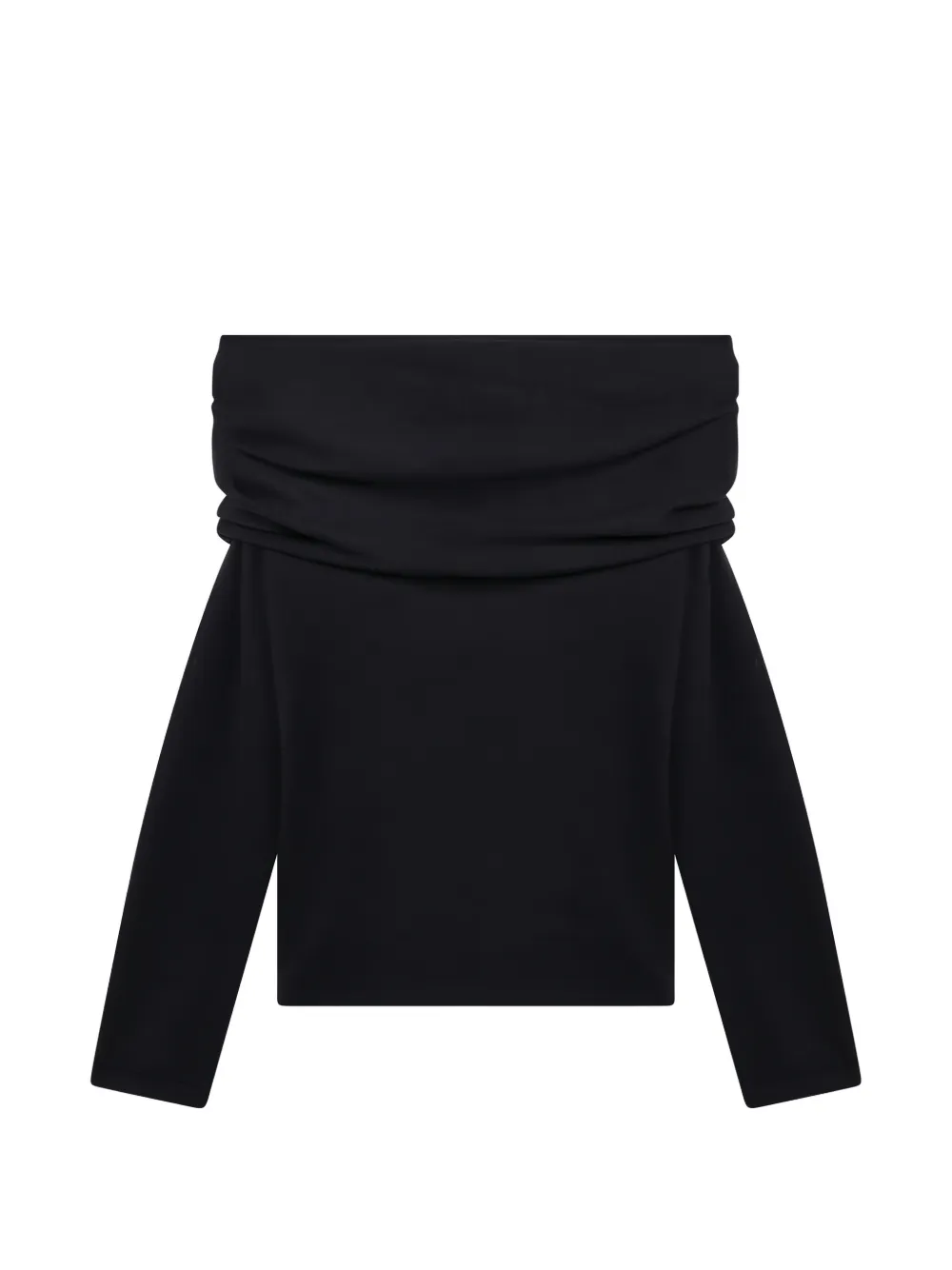 Max Mara draped-shoulder top - Blue