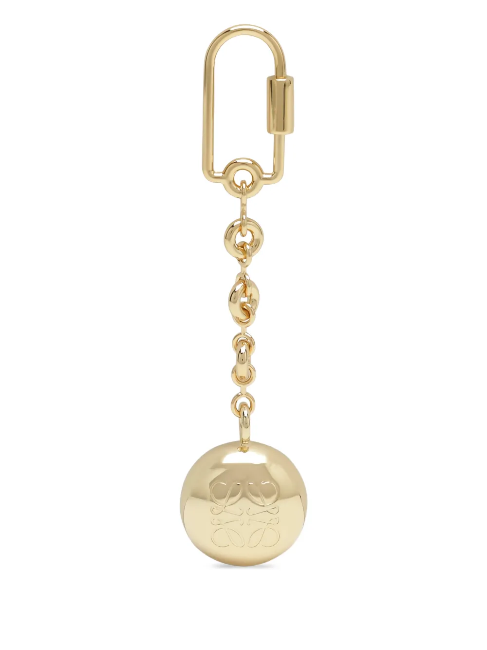  Loewe Logo-engraved Sphere Keyring - Gold 