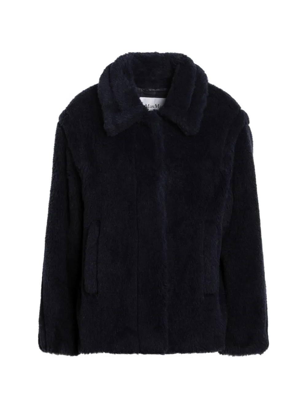 Max Mara faux-fur coat - Blu