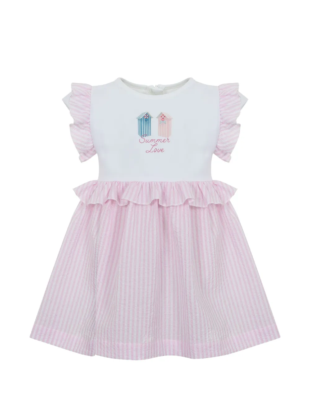 Lapin House Abito con ruches - Bianco