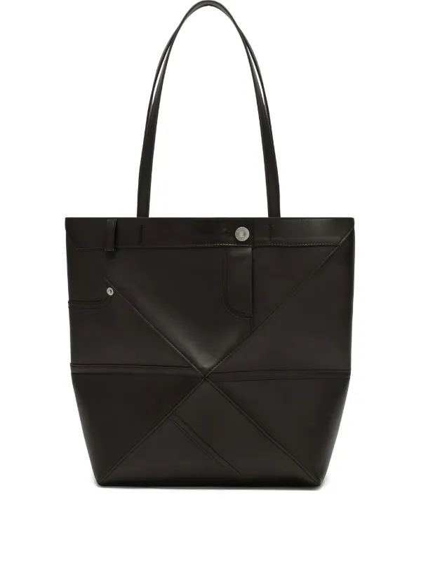 LOEWE パズル フォルド パンタロン レザーハンドバッグ M | ブラック