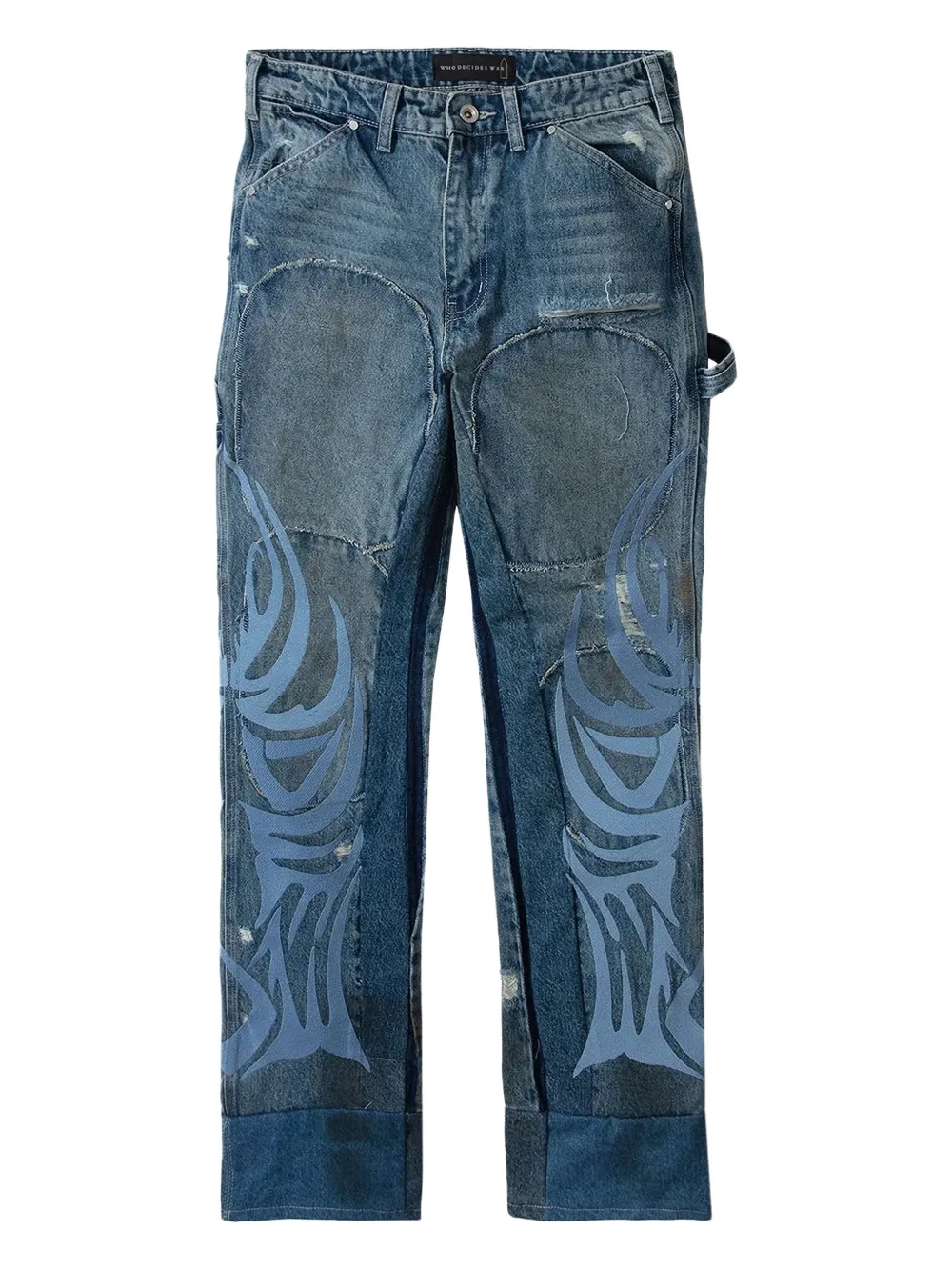 Who Decides War winged carpenter denim jeans - Blu