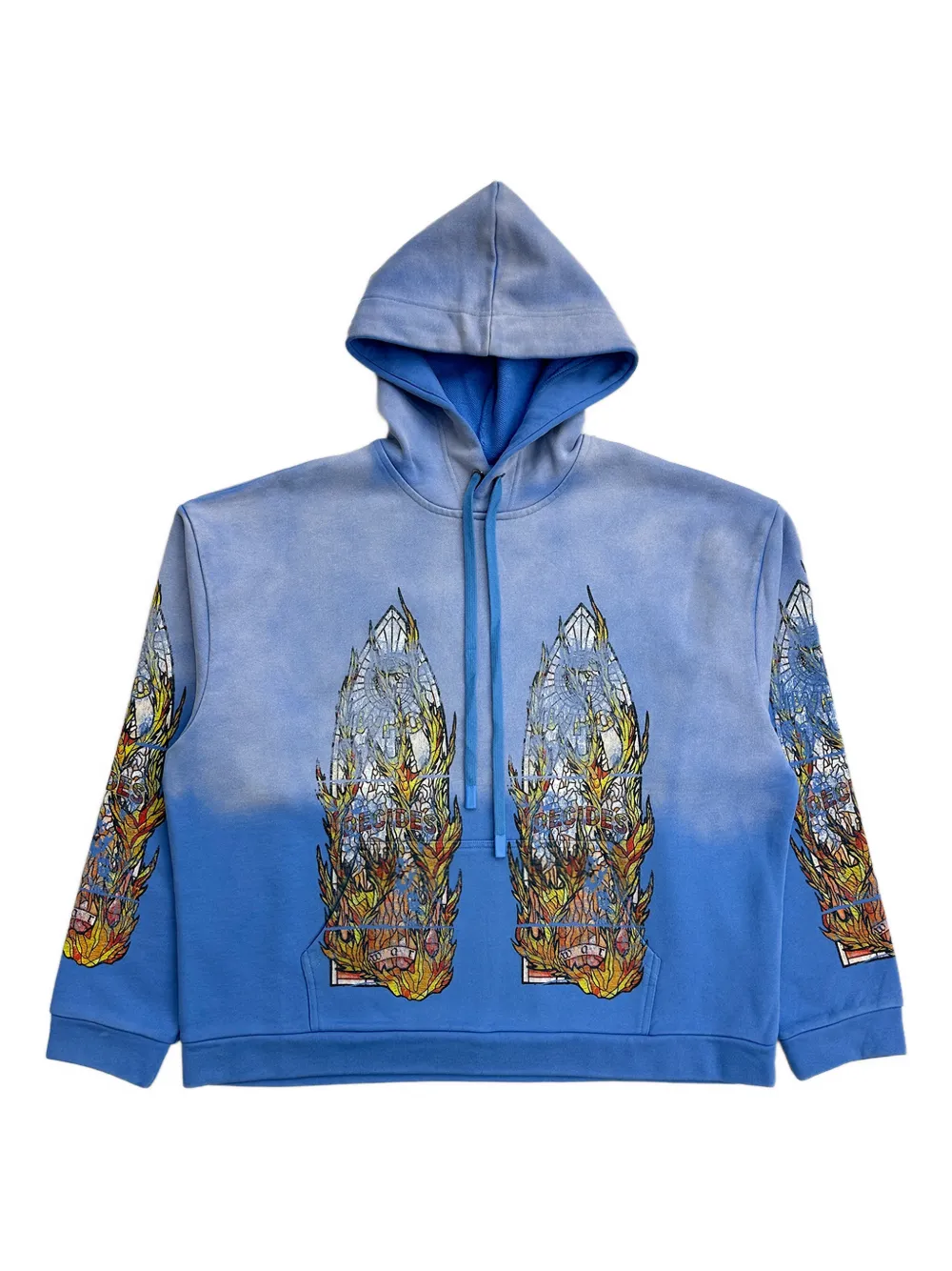 Who Decides War print-detail hoodie - Blue