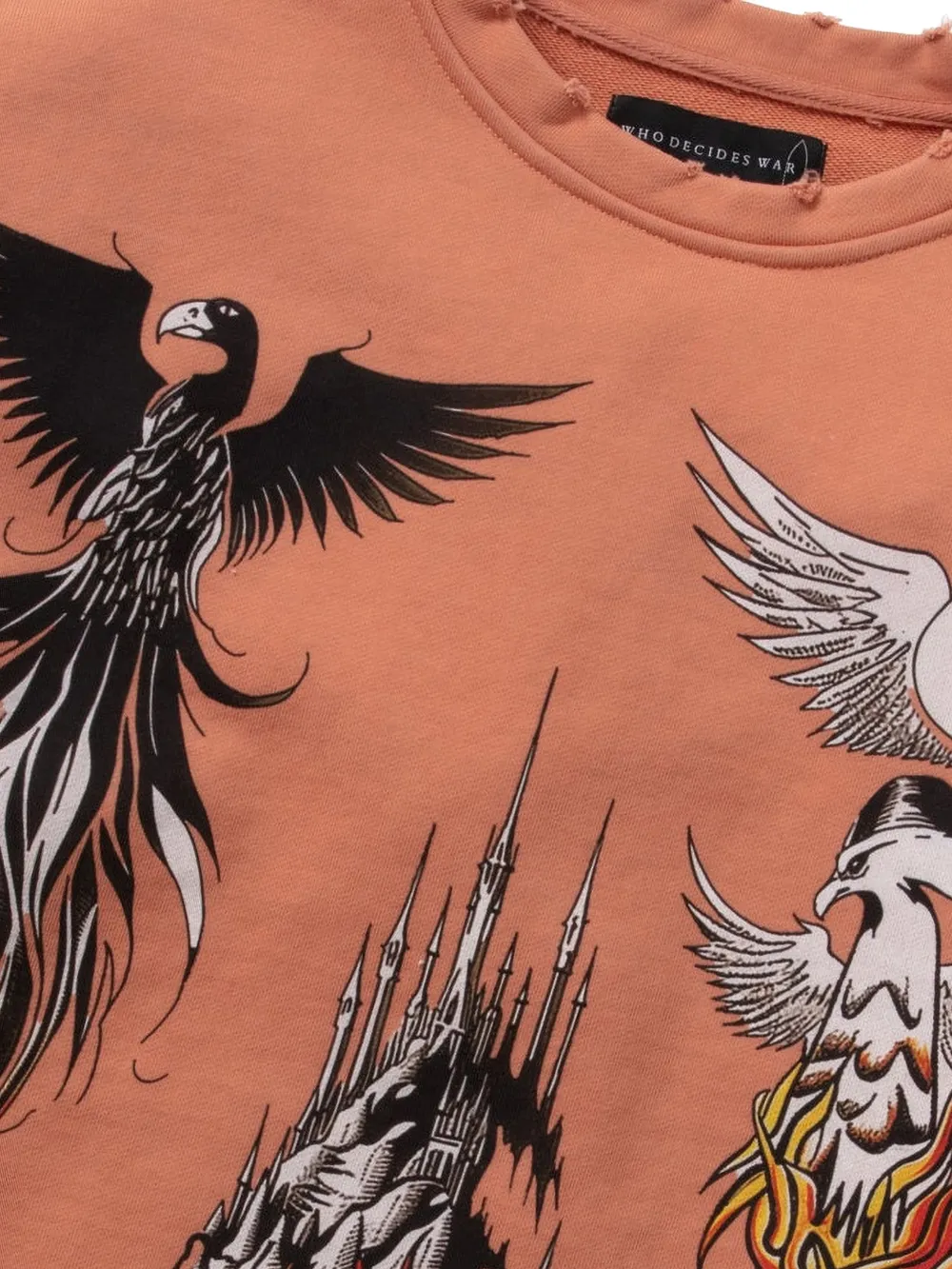 Who Decides War Nefarious Winged crew-neck sweatshirt - Oranje