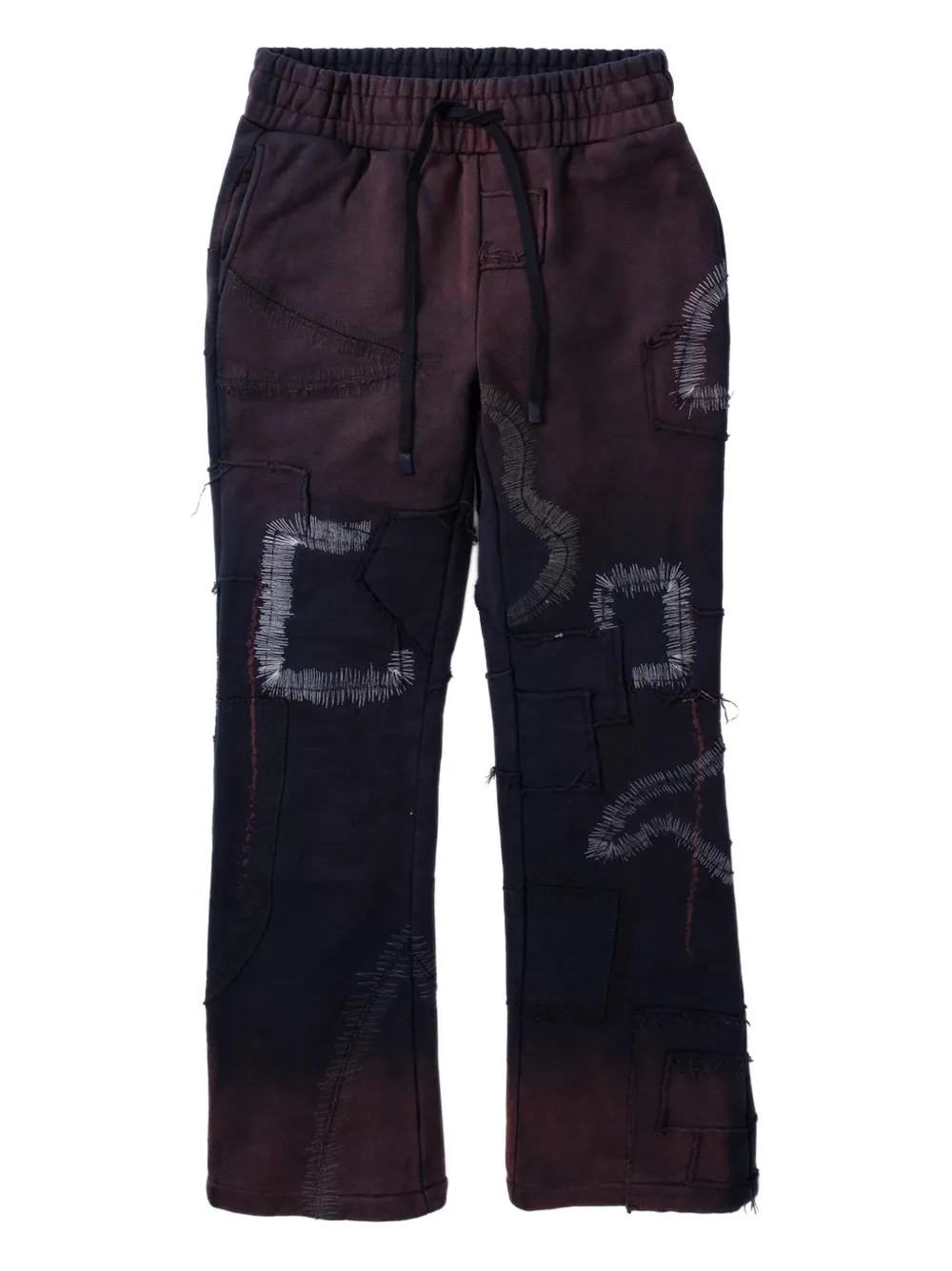 Who Decides War patchwork track pants - Nero
