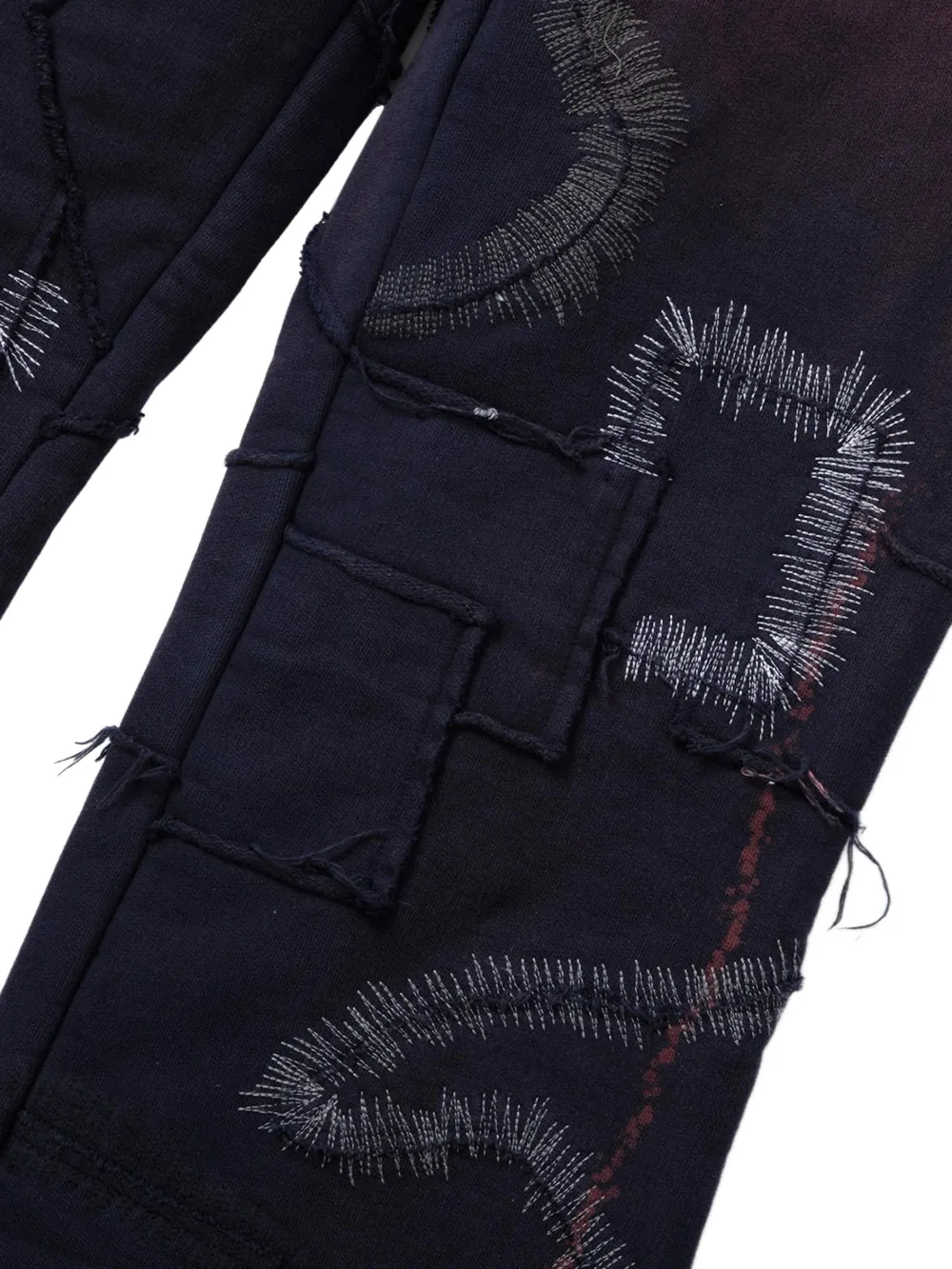 Who Decides War patchwork track pants - Zwart
