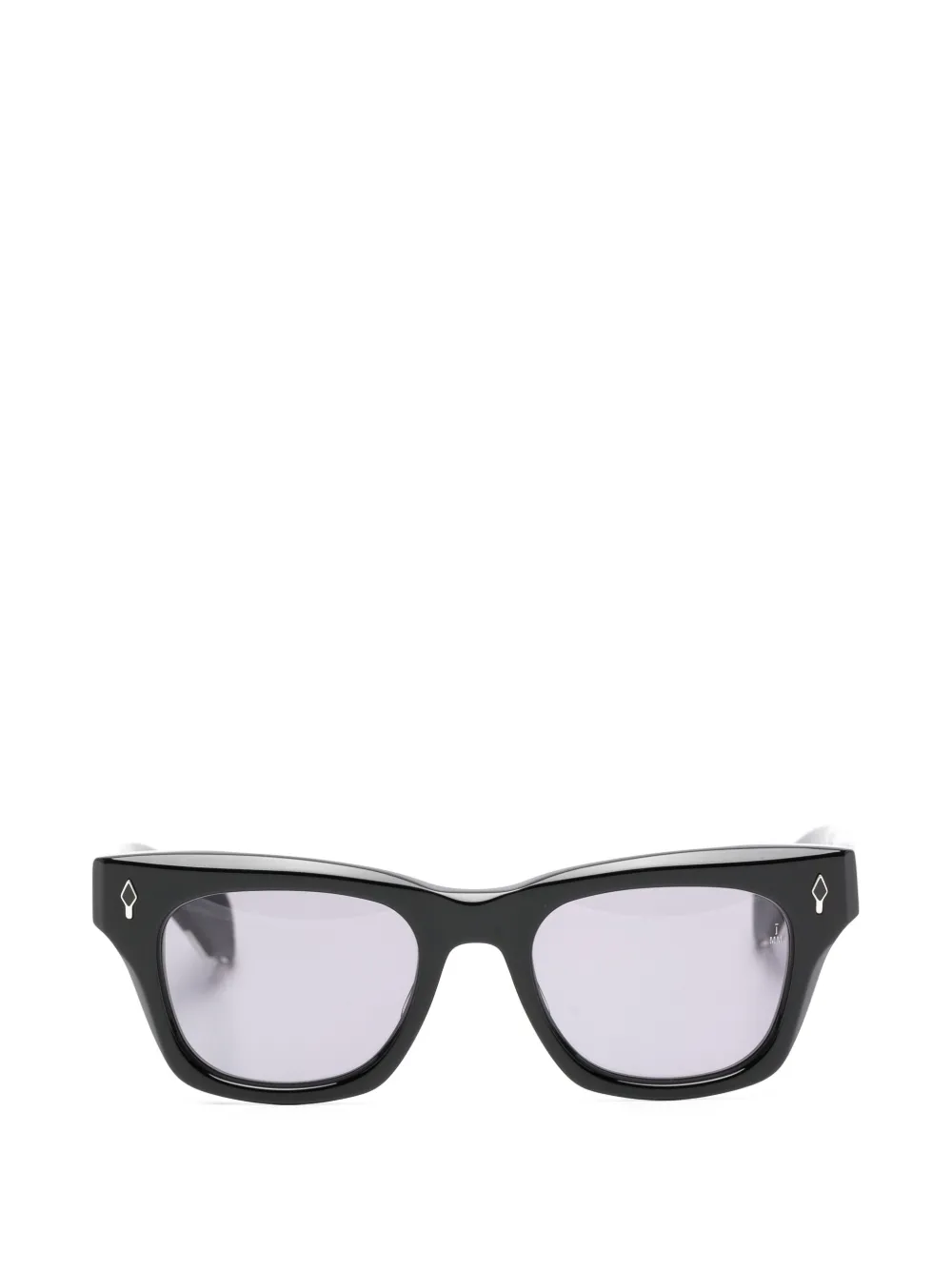 Jacques Marie Mage diamond detail browline sunglasses - Nero