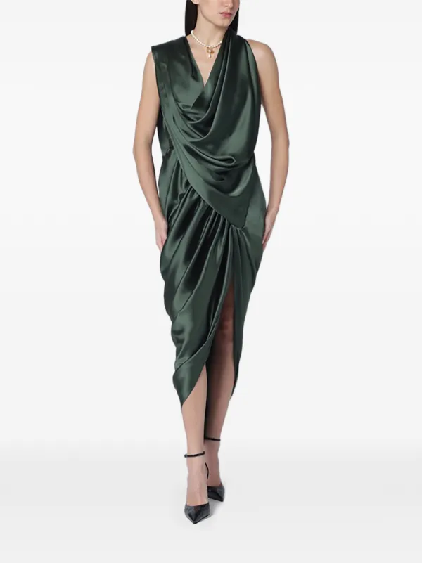 Vivienne Westwood Draped Split Dress in Green