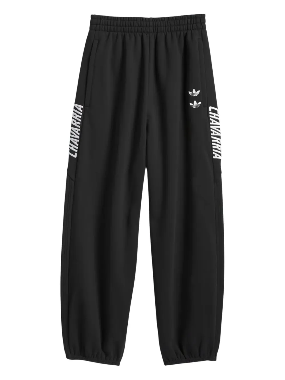 Willy Chavarria x Adidas embroidered logo drawstring trak pants - Nero