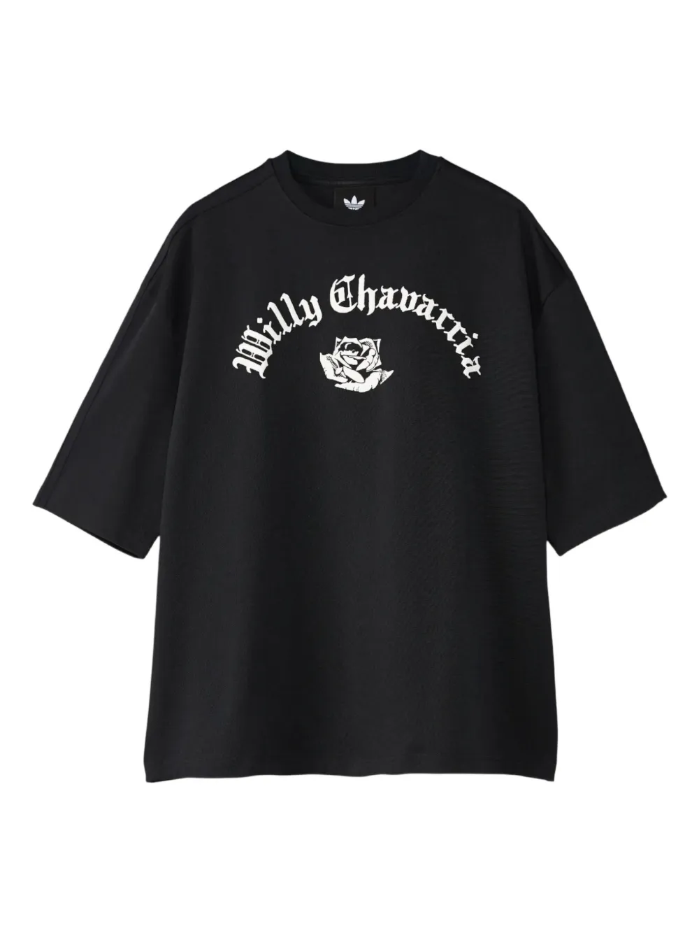 Willy Chavarria x Adidas logo short-sleeve T-shirt - Nero