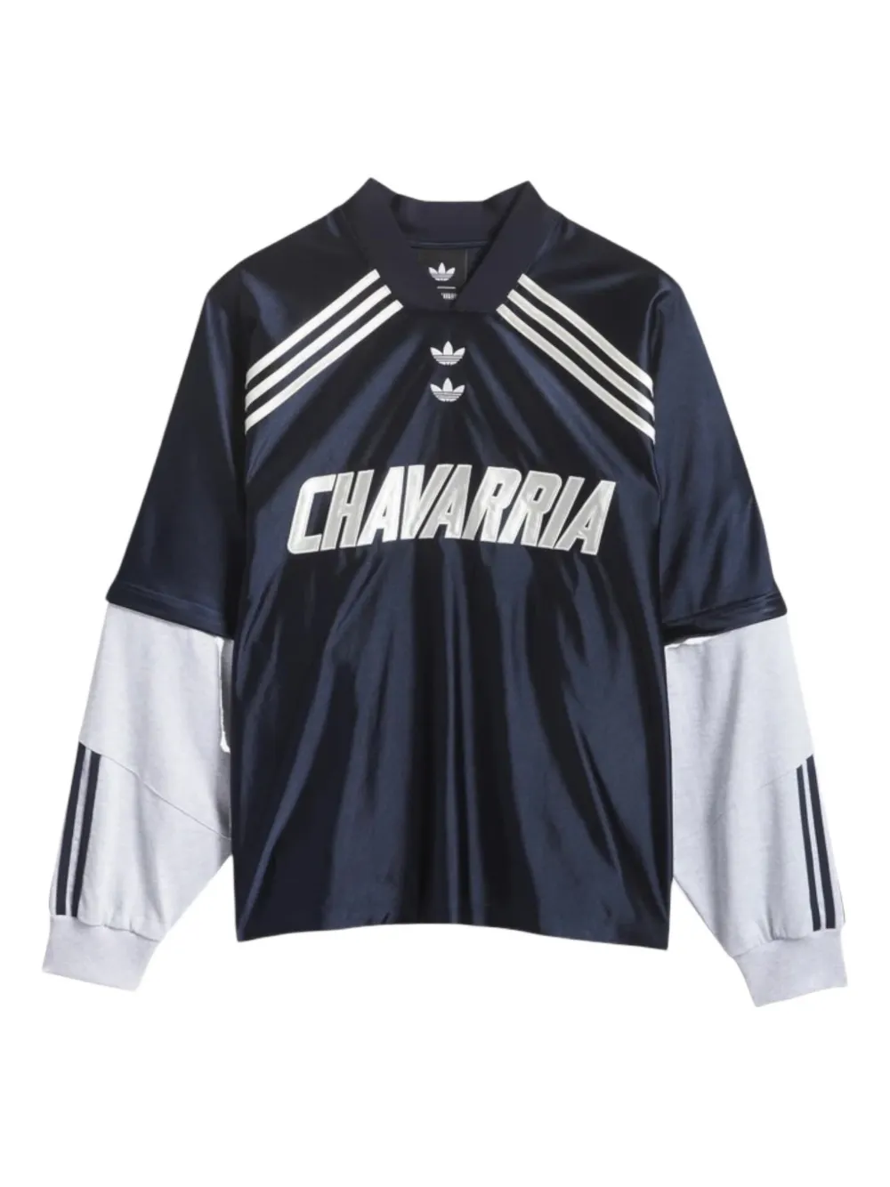 Willy Chavarria x Adidas long-sleeve appliqued jersey - Blu