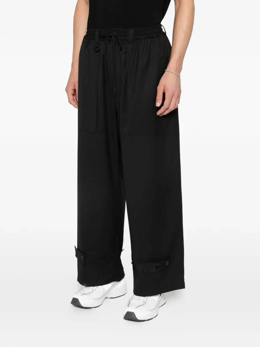 Y-3 Broek met trekkoord Zwart
