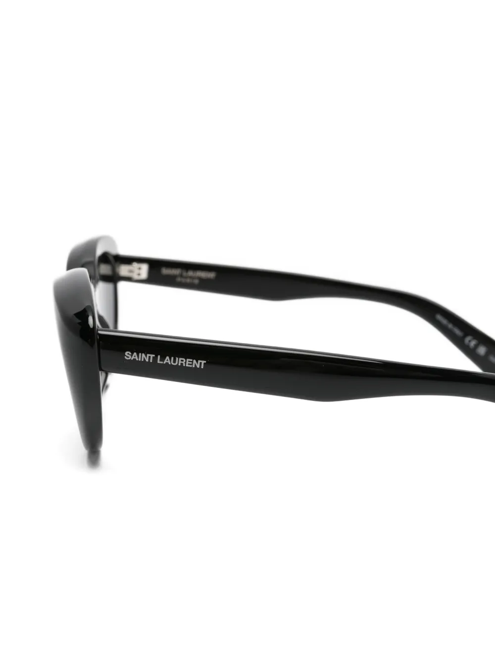Saint Laurent Eyewear Zonnebril met logodetail Zwart