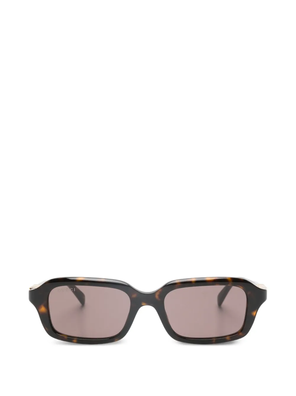 Gucci Eyewear rectangle logo sunglasses - Marrone