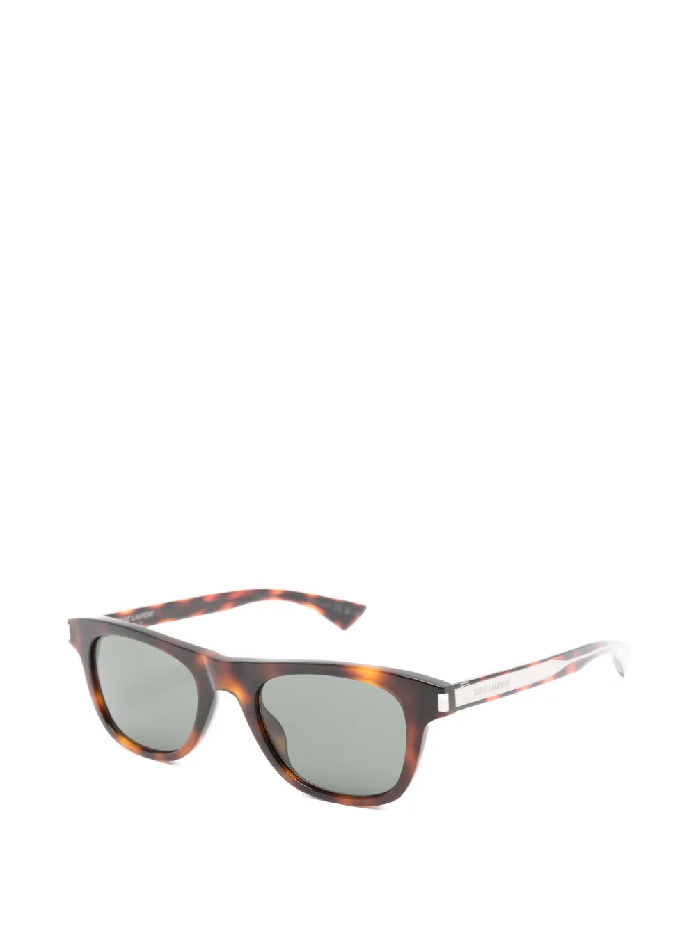 Saint Laurent Eyewear Zonnebril met schildpadschild-design Bruin