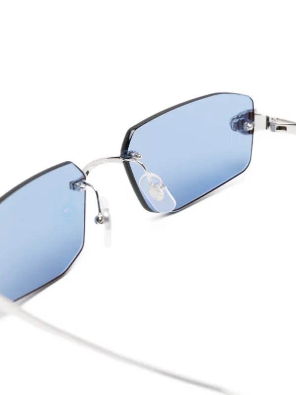 Cartier Eyewear リムレス スクエアサングラス | ブルー | FARFETCH JP