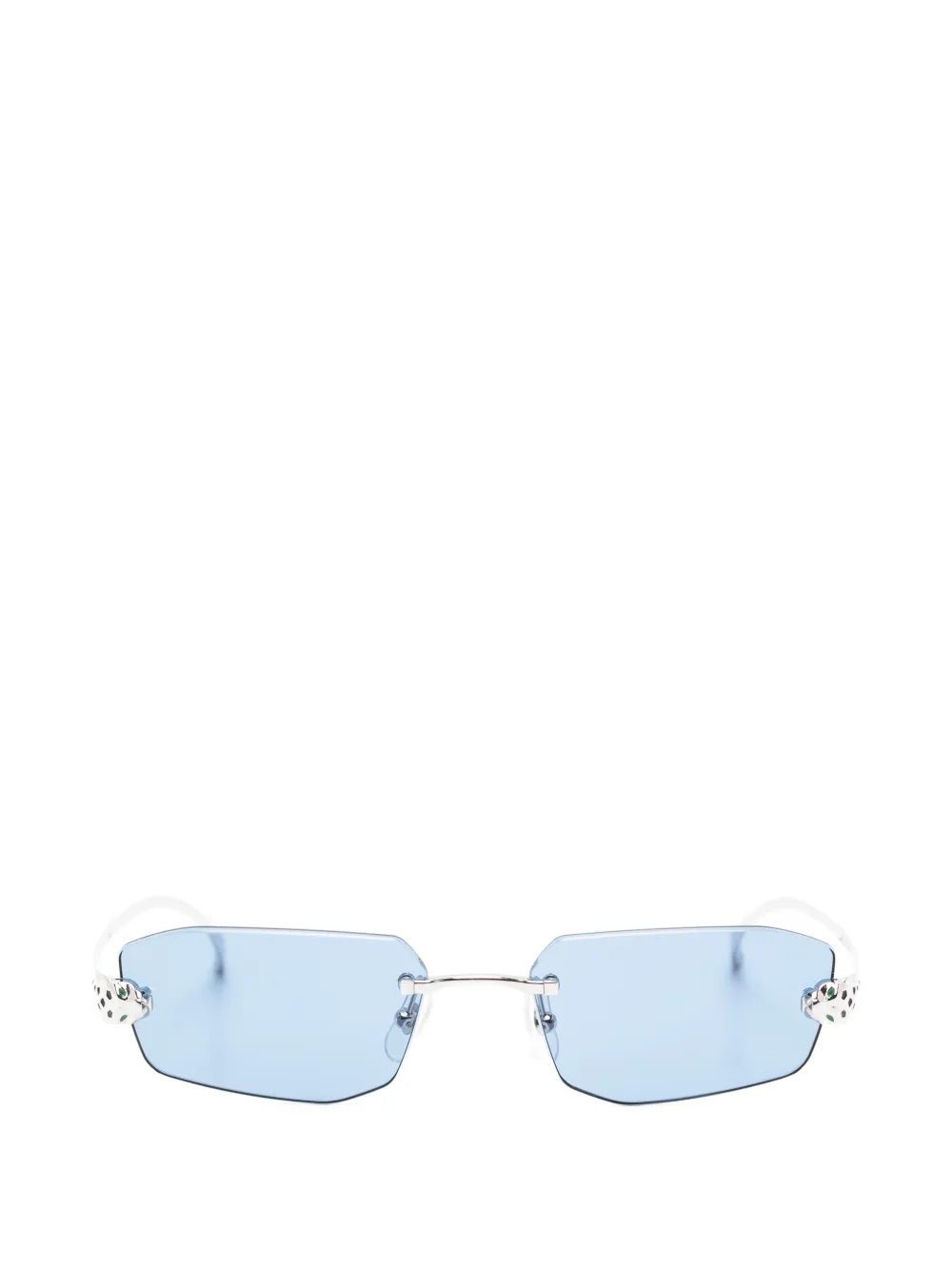 Cartier Eyewear rimless rectangle-frame sunglasses - Silber