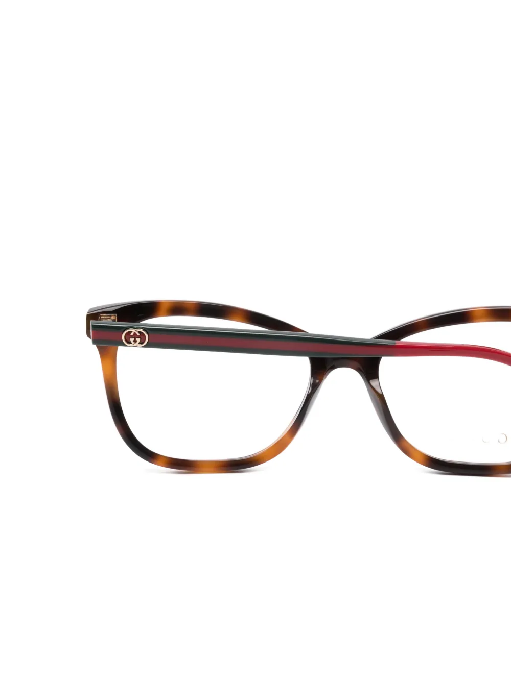 Gucci Eyewear Bril met vierkant logo Bruin