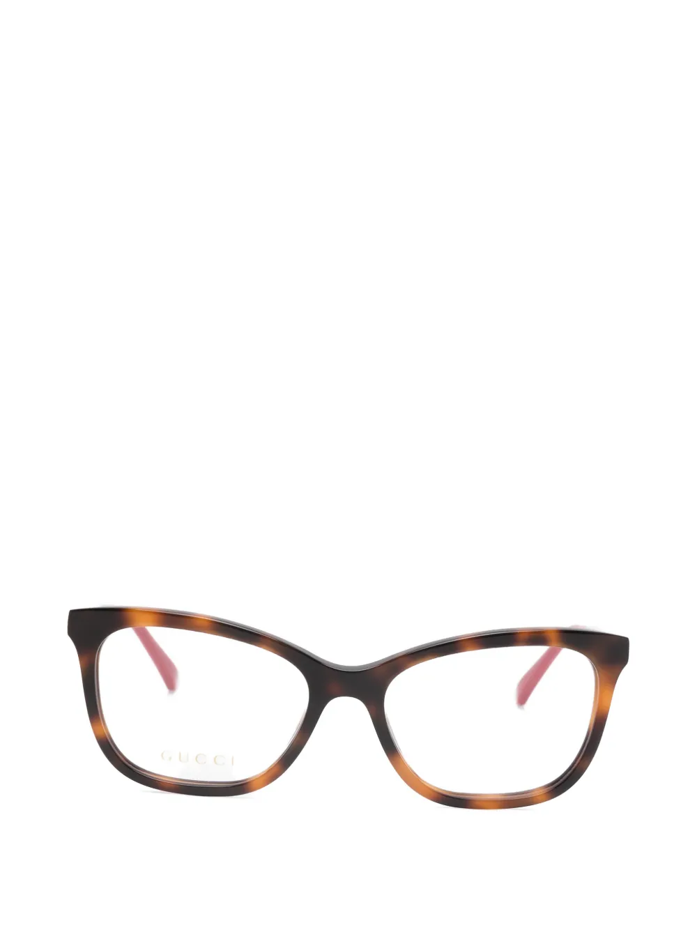 Gucci Eyewear square logo glasses - Marrone
