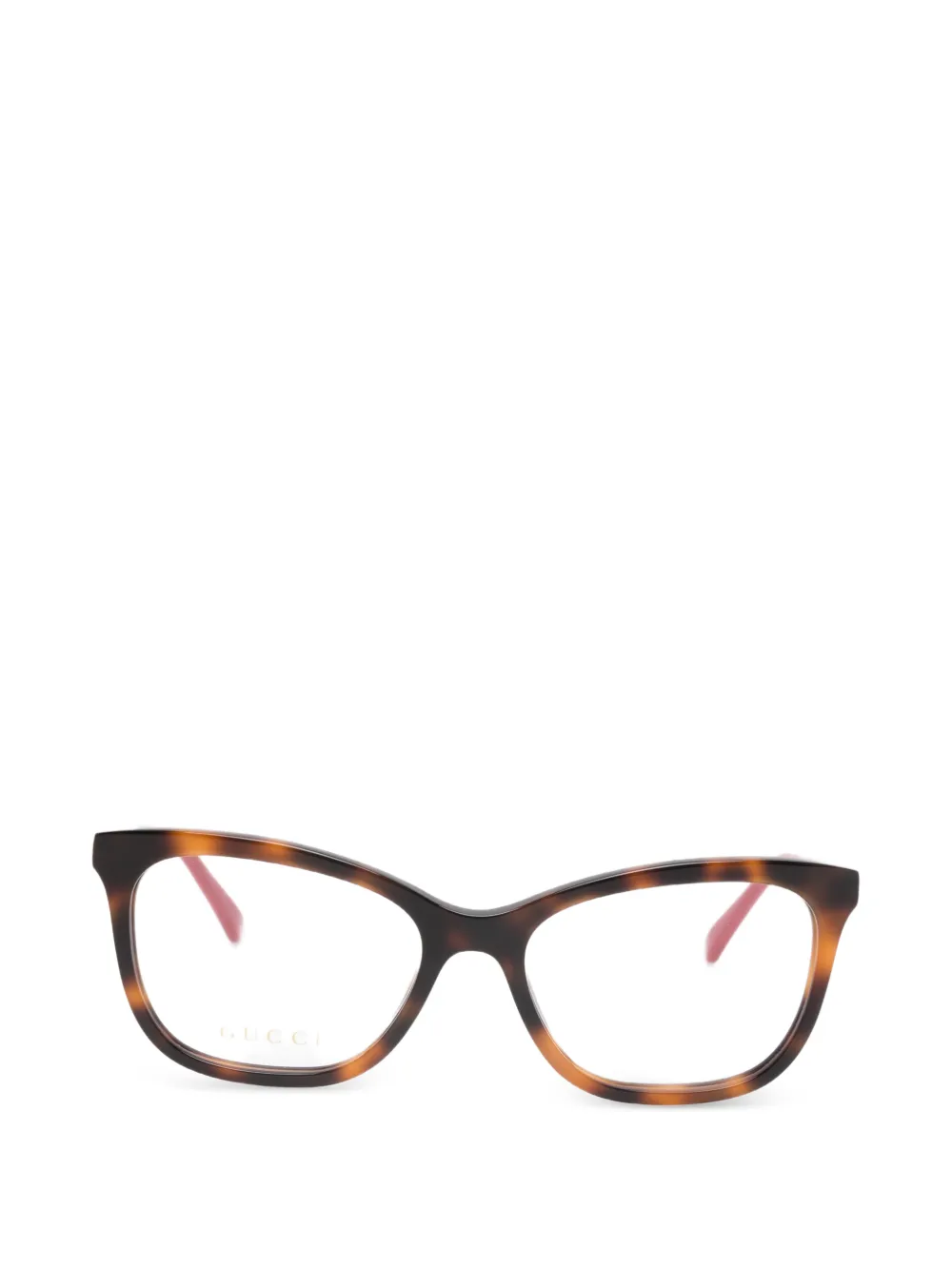 Gucci Eyewear square logo glasses - Marrone