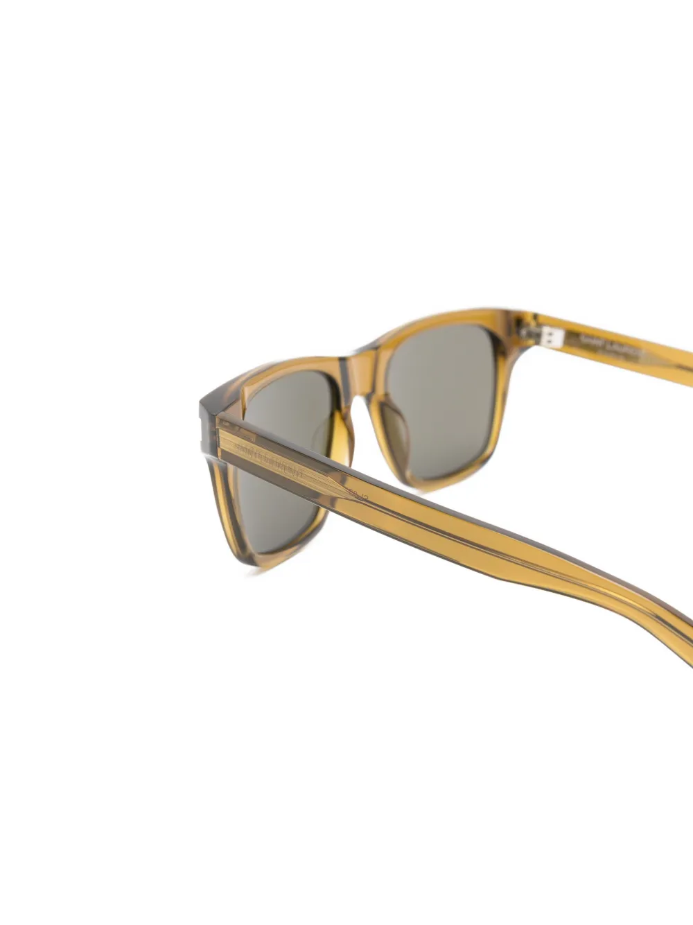 Saint Laurent Eyewear Zonnebril met vierkant montuur Beige