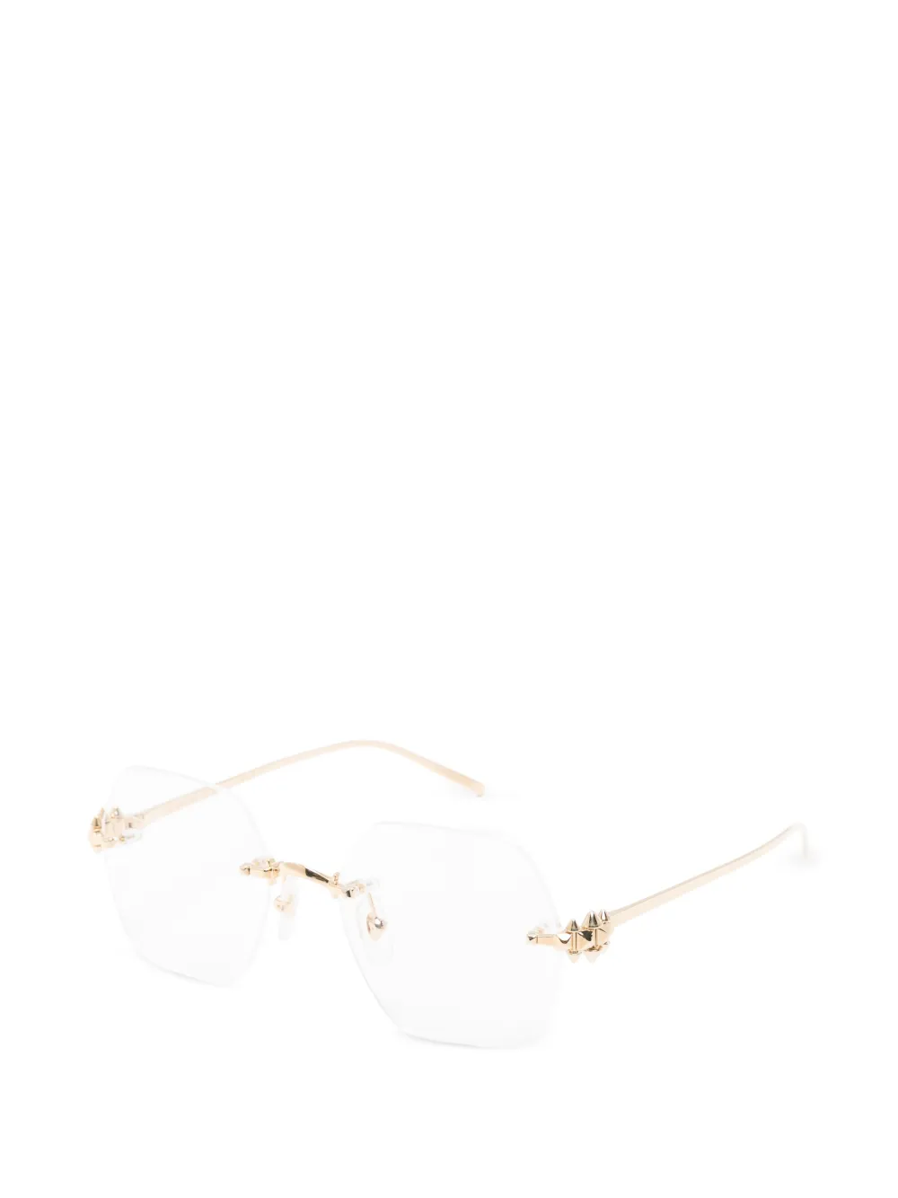  Cartier Eyewear Lunettes De Vue à Monture Géométrique - Or 