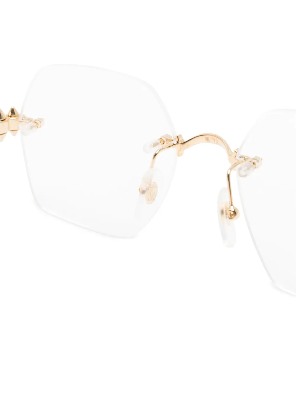  Cartier Eyewear Lunettes De Vue à Monture Géométrique - Or 